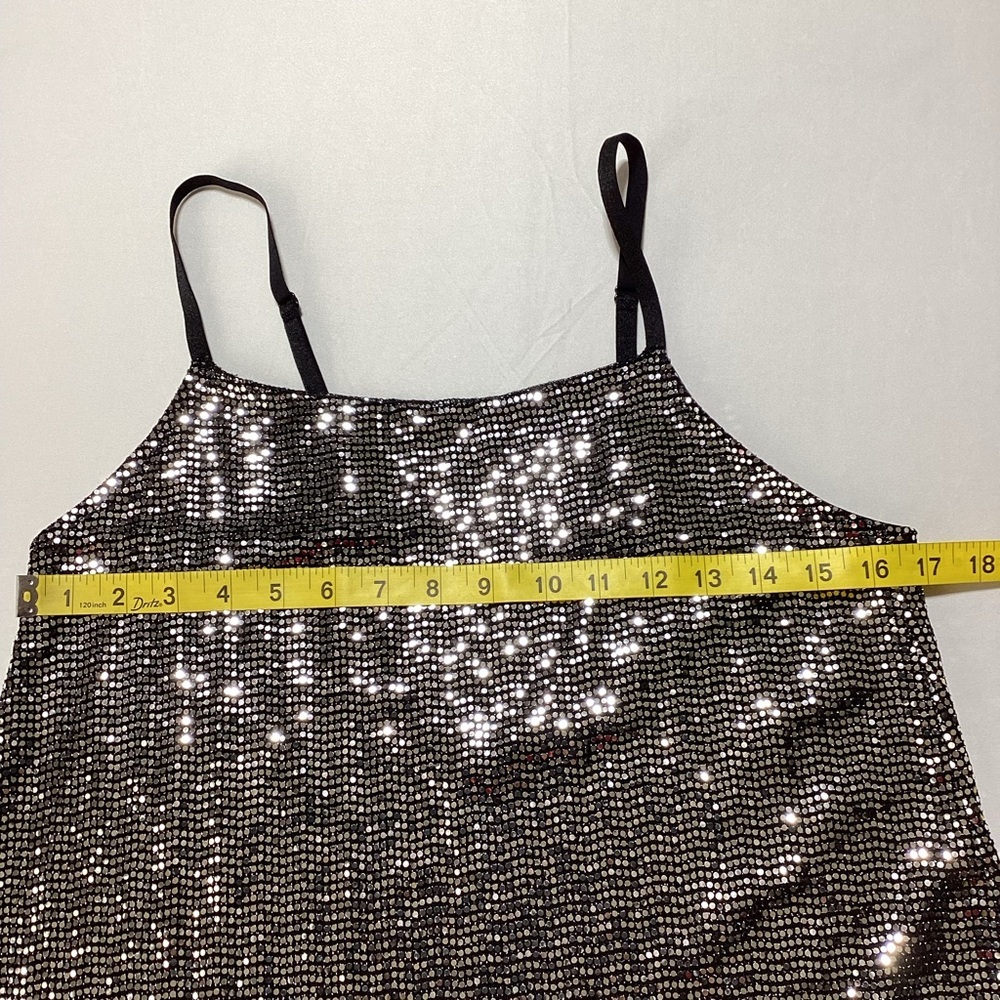 Audrey 3+1 Black Sparkle Slip Mini dress - Picture 9 of 9
